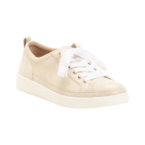 VIONIC Gold Wide Leather Winny Comfort Sneakers